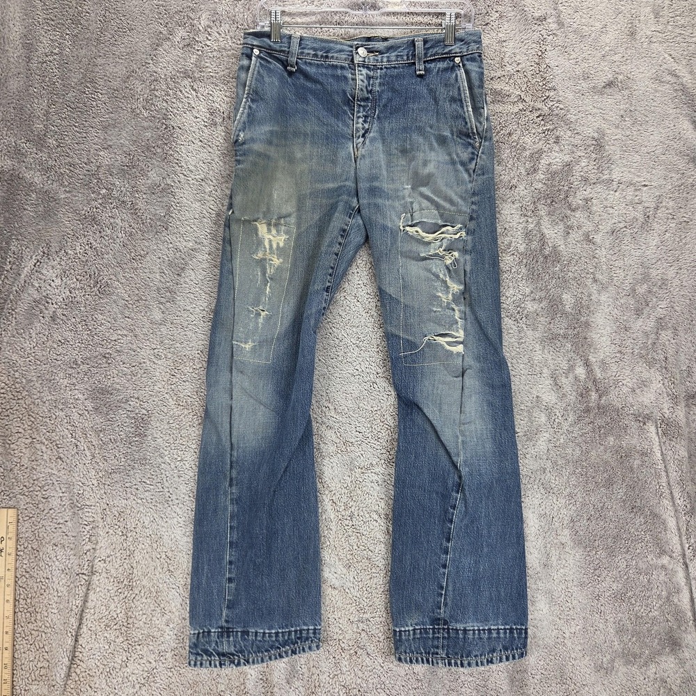 Vintage Levis Engineered Jeans Mens Blue Twisted Thrashed Destroyed Fits 30x30